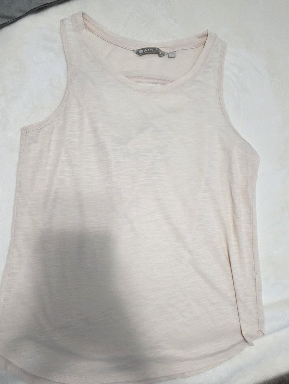 Athleta Organic Daily Cowl Tank Ballerina Gown Pink Small